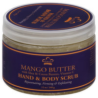 Nubian Heritage Hand & Body Scrub, Mango Butter, 12 Ounce