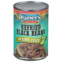 Kuner's Southwest Black Beans, Refried, Real Lime Juice, 16 Ounce