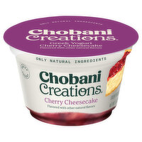 Chobani Creations Yogurt, Greek, Cherry Cheesecake, 5.3 Ounce