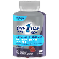 One A Day Multivitamin, Advanced, Men's 50+, Gummies, 110 Each