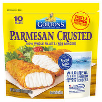 Gorton's Fish Fillets, Breaded, Parmesan Crusted, 10 Each