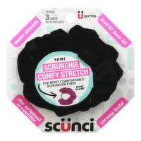 SCUNCI Scrunchie, Comfy Stretch, 3 Each