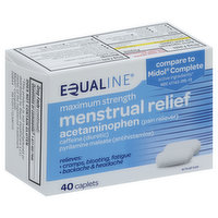 Equaline Menstrual Relief, Maximum Strength, 40 Each