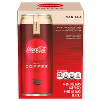 Coca-Cola Cola with Coffee, Vanilla, 4 Each