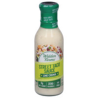 Walden Farms Street Taco Sauce, Lime Crema, 12 Fluid ounce