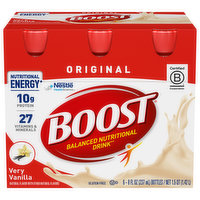 Boost Balanced Nutritional Drink, Very Vanilla, Original, 6 Each