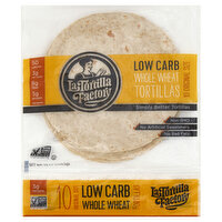 La Tortilla Factory Tortillas, Low Carb, Whole Wheat, Original Size, 10 Each