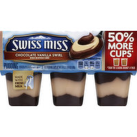 Swiss Miss Pudding, Chocolate Vanilla Swirl, 6 Each