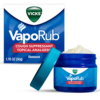 Vicks Vaporizing Decongestant VapoRub, Topical Chest Rub & Analgesic Ointment, Over-the-Counter Medicine