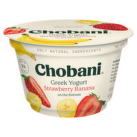 Chobani Yogurt, Greek, Low Fat, Strawberry Banana on the Bottom, 5.3 Ounce