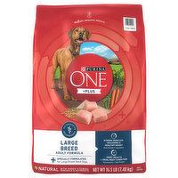 Purina One +Plus Dog Food, Adult Formula, Large Breed, 16.5 Pound