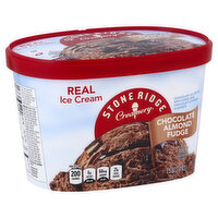 Stone Ridge Creamery Ice Cream, Chocolate Almond Fudge, 1.5 Quart