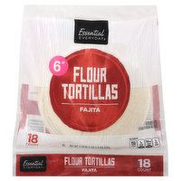 Essential Everyday Flour Tortillas, Fajita, 6 Inch, 18 Each