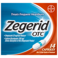 Zegerid OTC Acid Reducer, Capsules, 14 Each