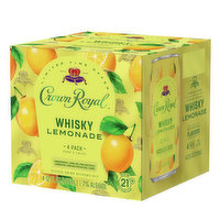 Crown Royal Whisky Lemonade, 4 Pack Cans, 12 Fluid ounce