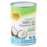 Wild Harvest Coconut Milk, Organic, Light, 13.5 Fluid ounce