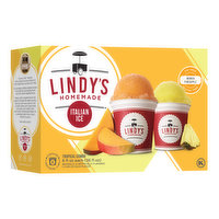 Lindy's Italian Ice Tropical Combo, Mango & Pineapple, 6 Cups, 36 Fluid ounce
