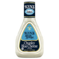 Ken's Steak House Dressing, Chunky Blue Cheese, 16 Ounce
