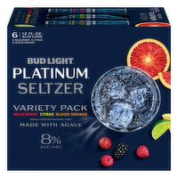 Bud Light Hard Seltzer, Wild Berry/Citrus/Blood Orange, Variety Pack, 6 Each