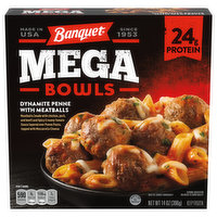 Banquet Mega Bowls Mega Bowls Frozen Dynamite Penne And Meatballs, 14 Ounce