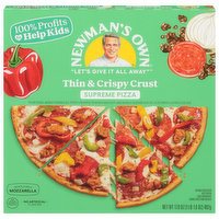 Newman's Own Pizza, Thin & Crispy Crust, Supreme, 17 Ounce