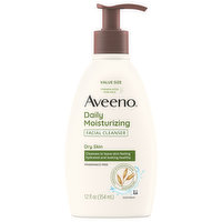 Aveeno Facial Cleanser, Daily Moisturizing, Dry Skin, Value Size, 12 Fluid ounce