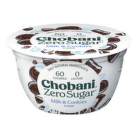 Chobani Yogurt-Cultured, Zero Sugar, Milk & Cookies Flavor, 5.3 Ounce