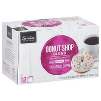 Essential Everyday Coffee, 100% Arabica, Medium Roast, Donut Shop Blend, Single Serve Cups, 12 Each