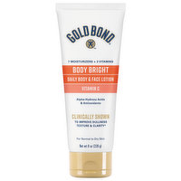 Gold Bond Daily Body & Face Lotion, Body Bright, Vitamin C, 8 Ounce