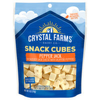 Crystal Farms Cheese Snack Cubes, Pepper Jack, 6 Ounce