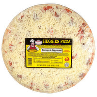 Heggies Pizza Pizza, Thin Crust, Sausage & Pepperoni, 26 Ounce