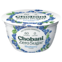 Chobani Yogurt, Zero Sugar, Blueberry, 5.3 Ounce