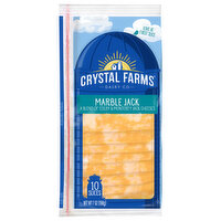 Crystal Farms Cheese Slices, Marble Jack, 10 Each