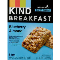 KIND Breakfast Bars, Blueberry Almond, 4 Each