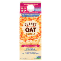 Planet Oat Unsweetened Vanilla Oatmilk, 52 Fluid ounce