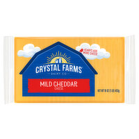 Crystal Farms Mild Cheddar Cheese Bar, 16 Ounce