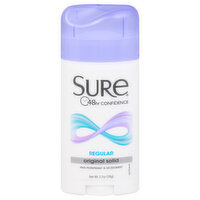 Sure Anti-Perspirant & Deodorant, Regular, Original Solid, 2.7 Ounce