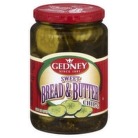 Gedney Pickles, Bread & Butter Chips, Sweet, 24 Ounce