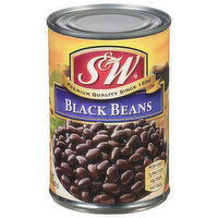 S&W Black Beans, 15 Ounce
