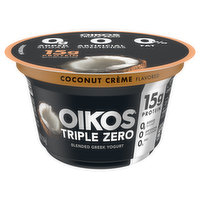 Oikos Triple Zero Yogurt, Greek, Coconut Creme Flavored, Blended, 5.3 Ounce