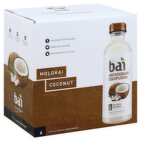 Bai Antioxidant Beverage, Molokai Coconut, 6 Each