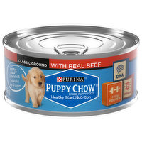 Puppy Chow Puppy Food, Classic Ground with Real Beef, 5.5 Ounce