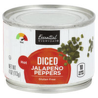 Essential Everyday Jalapeno Peppers, Hot, Diced, 4 Ounce