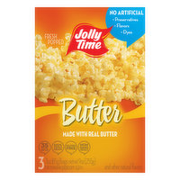 Jolly Time Microwaveable Popcorn, Butter, 3 Each