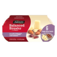 Sargento Balanced Breaks, White Cheddar/Almonds/Cranberries, 6 Each