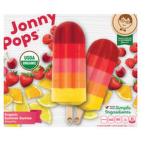 JonnyPops Pops, Organic, Summer Sunrise, 8 Each