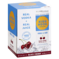 High Noon Vodka & Soda, Black Cherry, 4 Each