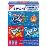 CHIPS AHOY!/NUTTER BUTTER/OREO Cookie Variety Pack, Snack Packs, 12 Ounce