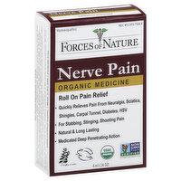 Forces of Nature Nerve Pain, Organic, Roll On, Coffea Cruda, 0.14 Ounce