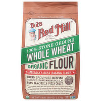Bob's Red Mill Whole Wheat Flour, Organic, 100% Stone Ground
